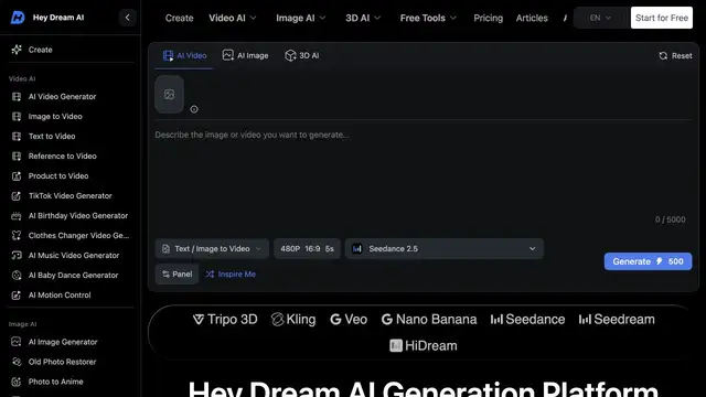 Hey Dream AI: Image generation & design