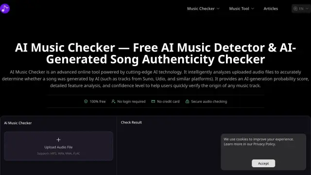 AI Music Checker: Music & audio workflows