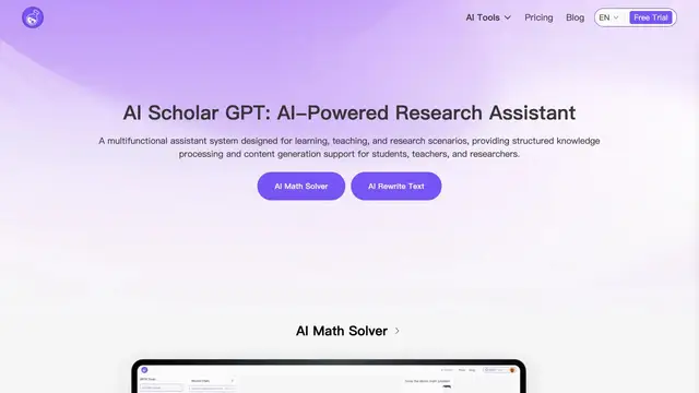 AI Scholar GPT: Research, writing & productivity